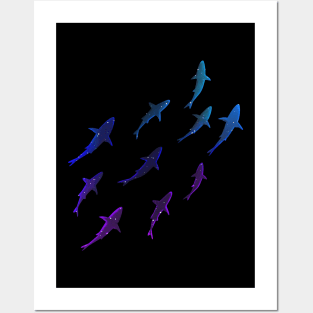 Spectral Shark School Posters and Art